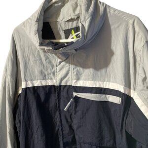 Athletech Mens Coat Ski Jacket Vintage Black Grey Color Bock Pockets Full Zip XL